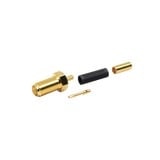 Conector SMA Hembra de Anillo Plegable para Cables RG-174/U, 8216, Oro/ Oro/ Teflón.
