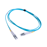 Jumper de Fibra Óptica Multimodo 50/125 OM3 XGLO, LC-LC Duplex, OFNR, Color Aqua, 1 Metro